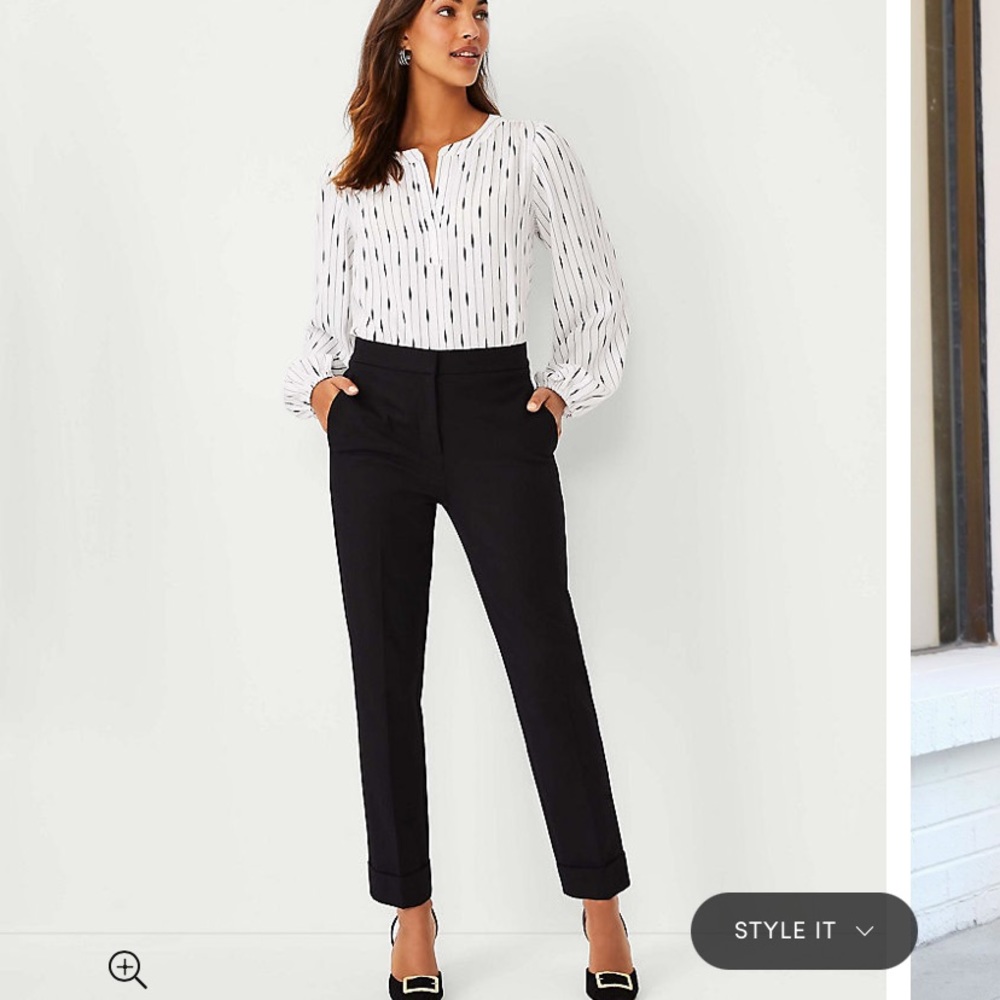 Ann Taylor The High Rise Eva Ankle Pant in Atlantic Navy